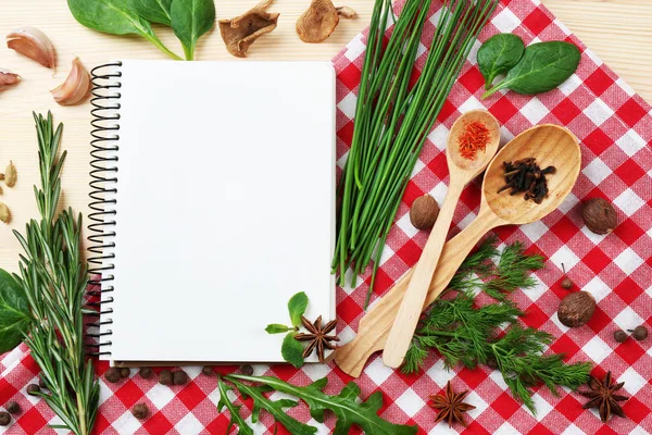 Open recipe book — Stock Photo, Image