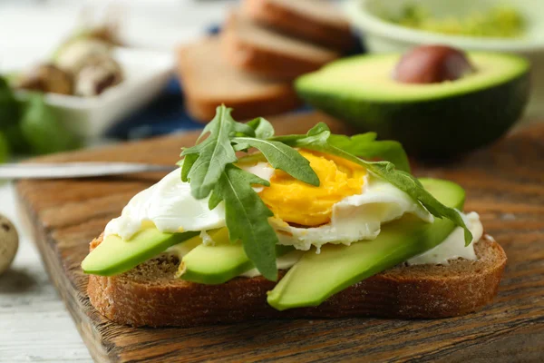 Tasty sandwiches with egg — Stock Photo, Image