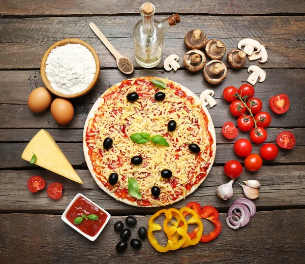 Ingredientes alimentarios para pizza —  Fotos de Stock