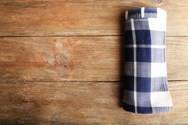 Peçete ahşap arka plan üzerinde