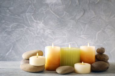 Natürmort spa mum ışık duvar kağıdı arka plan üzerinde