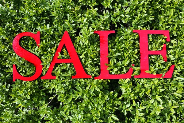 Sale on green background — Stock Photo, Image