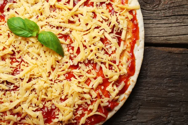 Raw pizza close up — Stock Photo, Image