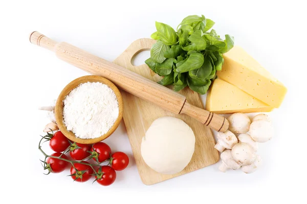 Ingredienser för matlagning pizza — Stockfoto