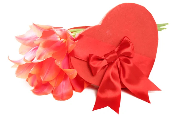 Valentýna dárkové krabice ve tvaru srdce — Stock fotografie
