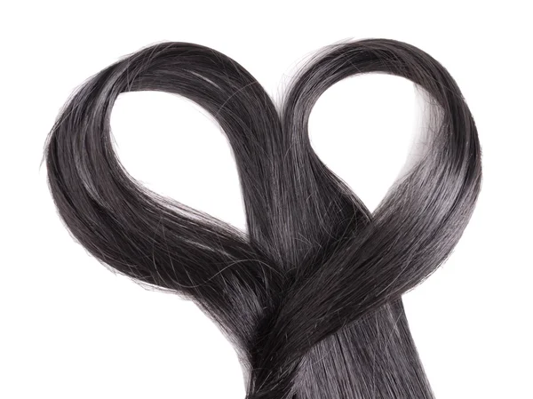 Cuore di capelli, isolato su bianco — Foto Stock