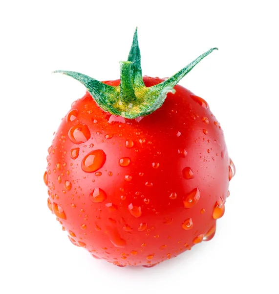 Tomate cherry fresco con gotitas — Foto de Stock