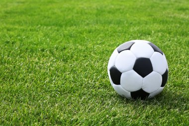 Yeşil sahada futbol topu