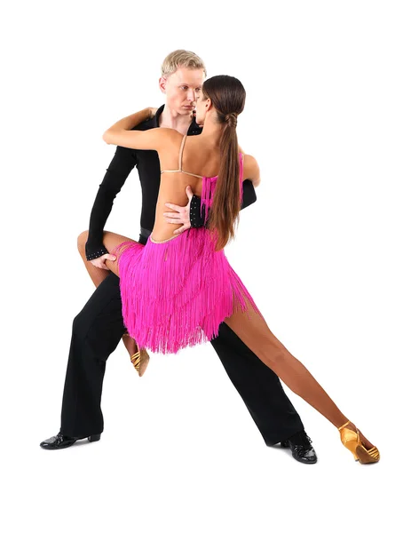 Couple of professional artists dancing — Stock Photo, Image