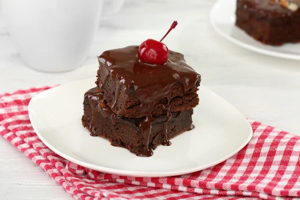 Вкусные шоколадные торты — стоковое фото