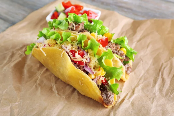 与蔬菜美味 taco — 图库照片