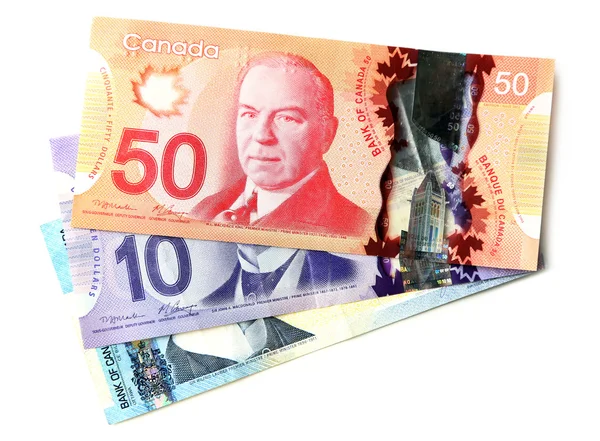 Dolary kanadyjskie, na białym tle — Zdjęcie stockowe