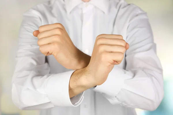 Male hand showing gesture — Stock Photo, Image