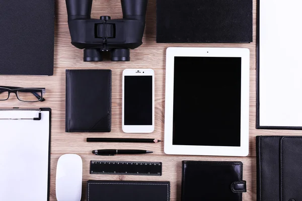 Conjunto de acessórios em preto e branco — Fotografia de Stock