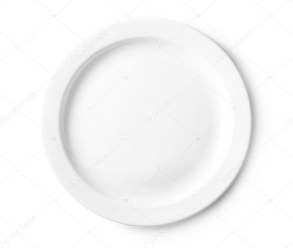 Empty  white plate