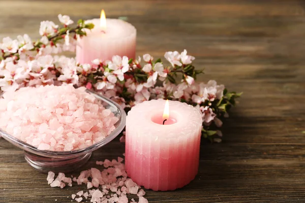 Spa still life with flowering branches — Stock Photo, Image