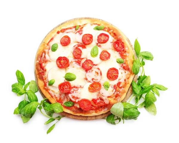 Pyszną pizzę z serem — Zdjęcie stockowe