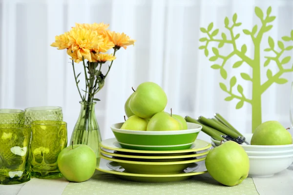 Colorful table settings — Stock Photo, Image
