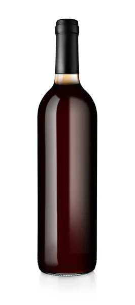 Şarap şişesi üzerinde beyaz izole — Stok fotoğraf