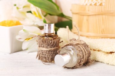 Çiçeklerle dolu bir spa