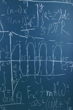 Kara tahta arka plan üzerinde matematik formülleri