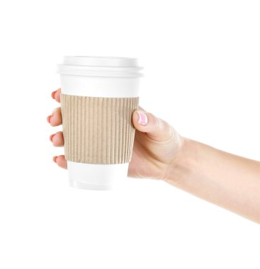 El ile kağıt bardak