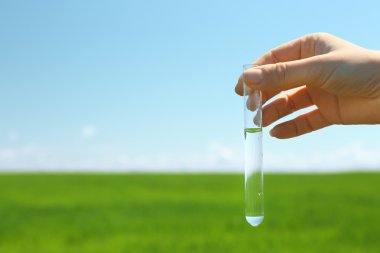 el ile test tüpü doğal arka plan üzerinde