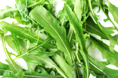 Yakın yeşil roka yaprakları