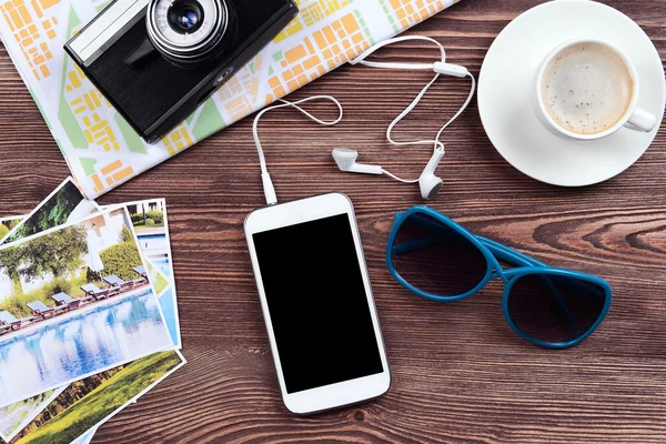 Preparing for travel,reservation ticket close-up — Stock Photo, Image