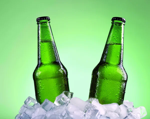 Glass bottles of beer — Stock Photo, Image