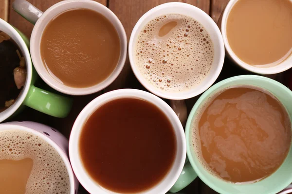 Cups of cappuccino, closeup — Stock Photo, Image