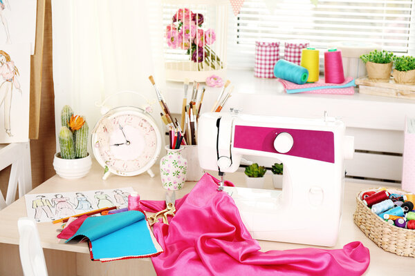 Beautiful comfortable seamstress workplace