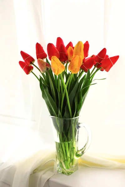 Bouquet of fresh tulips — Stock Photo, Image