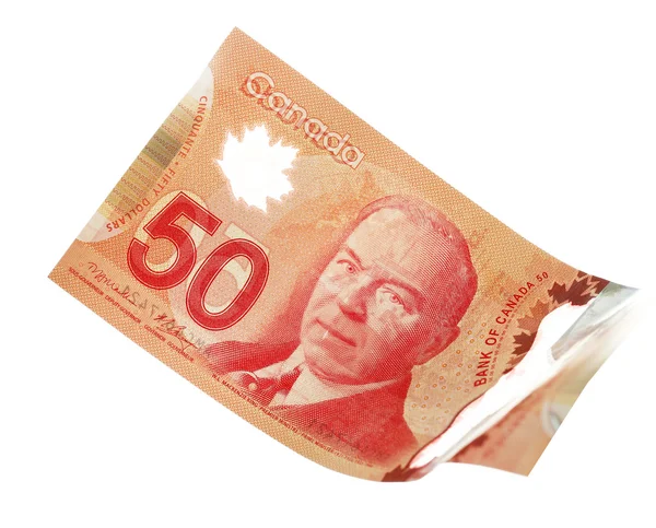 Kanadische 50 Dollar, isoliert auf weiß — Stockfoto