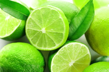 Sliced fresh limes clipart