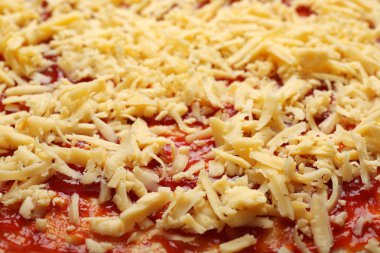 ham pizza yakın çekim