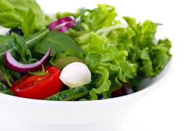 kase taze sebze salatası yakın çekim