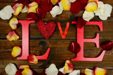 güzel romantik arka planda Sevgililer günü yakın çekim