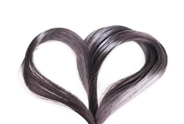 Inima părului, izolată pe alb — Fotografie, imagine de stoc