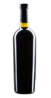 şarap şişesi üzerinde beyaz izole