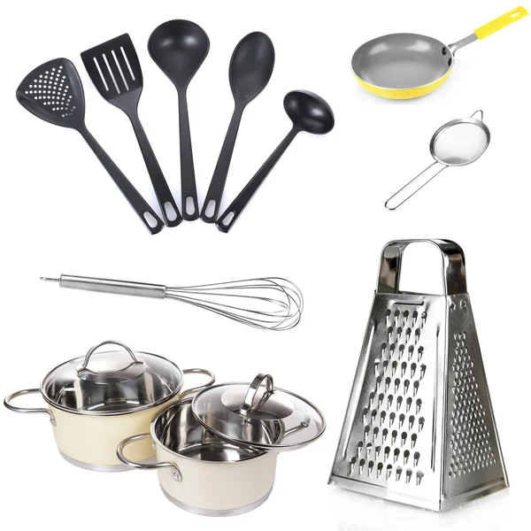 Kitchen utensils isolated on white — Stock Photo, Image