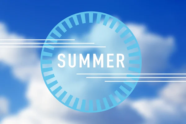 SUMMER written in the blue sky — Stock Photo, Image