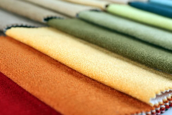 Skrawki tkanki kolorowe z bliska — Zdjęcie stockowe