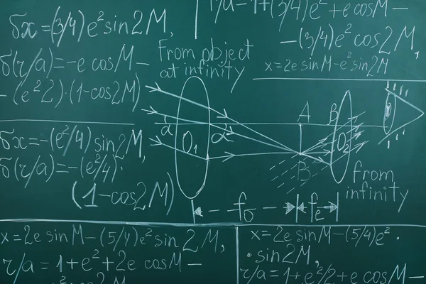 Maths formulas on chalkboard background — Stock Photo, Image