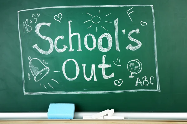 Inscription on blackboard background — Stock Photo, Image