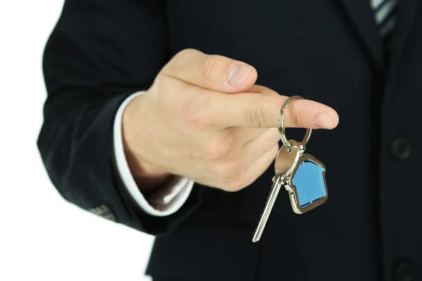 Hands with keys, closeup — Stock Photo, Image