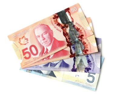 Beyaz izole Kanada Doları