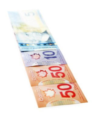 Beyaz izole Kanada Doları