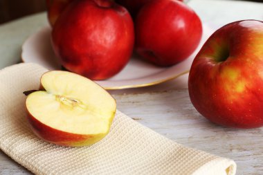 masada lezzetli olgun elma yakın çekim