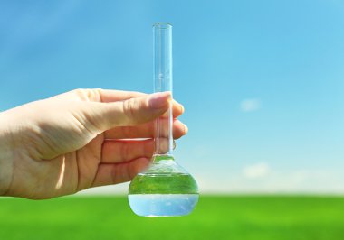 el ile test tüpü doğal arka plan üzerinde